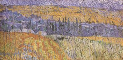 Vincent Van Gogh Landscape at Auvers in the  Rain (nn04) Spain oil painting art